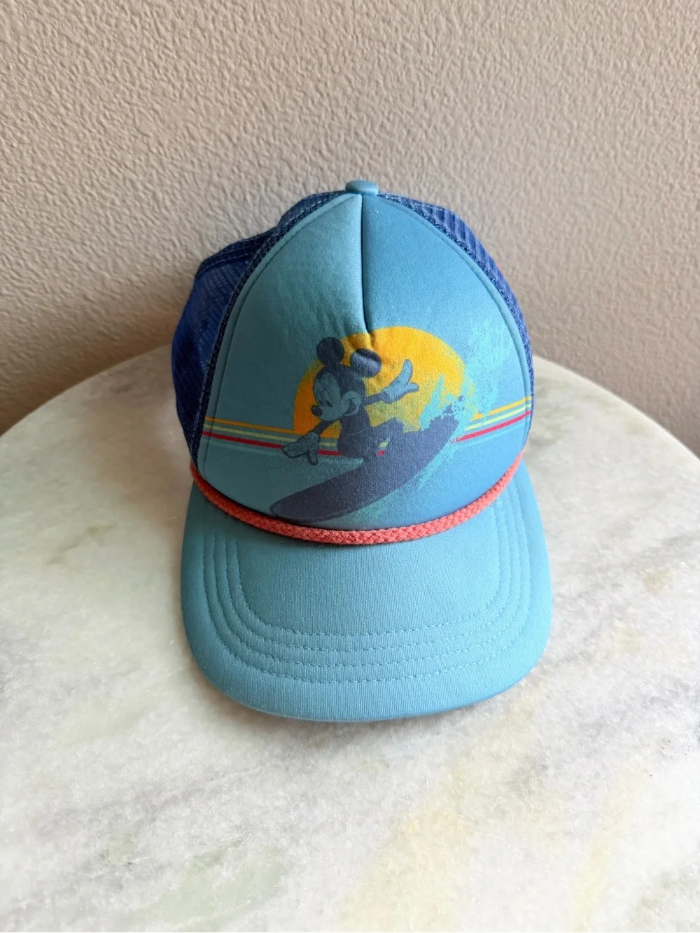 Turquoise Surf Mickey Trucker Hat